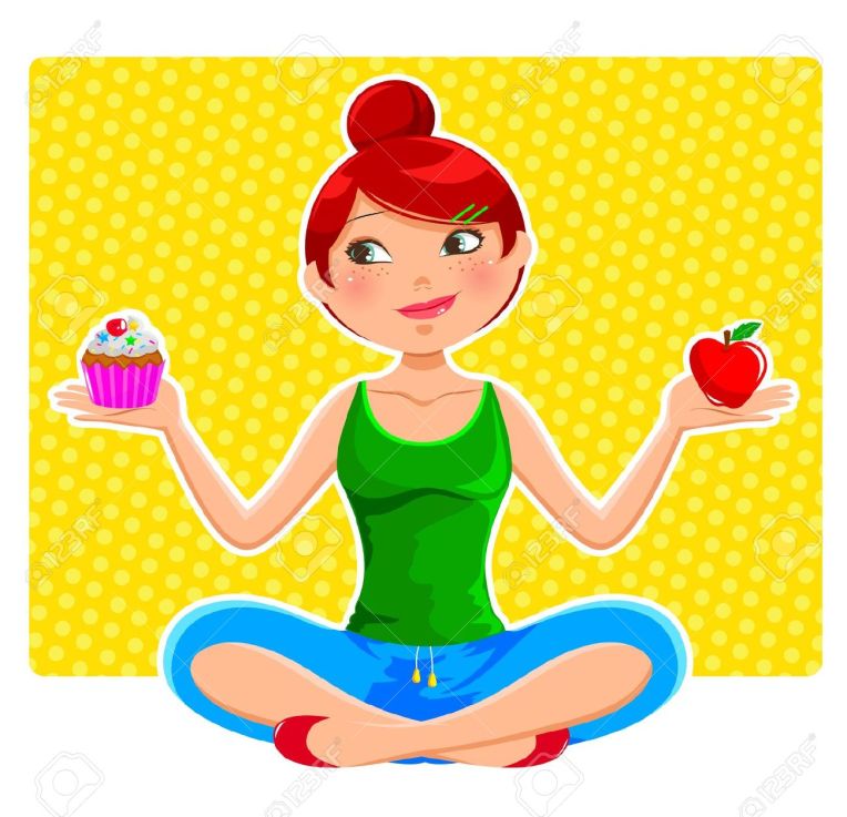 16511283-girl-holding-apple-and-ccupcake-diet-healthy-cartoon